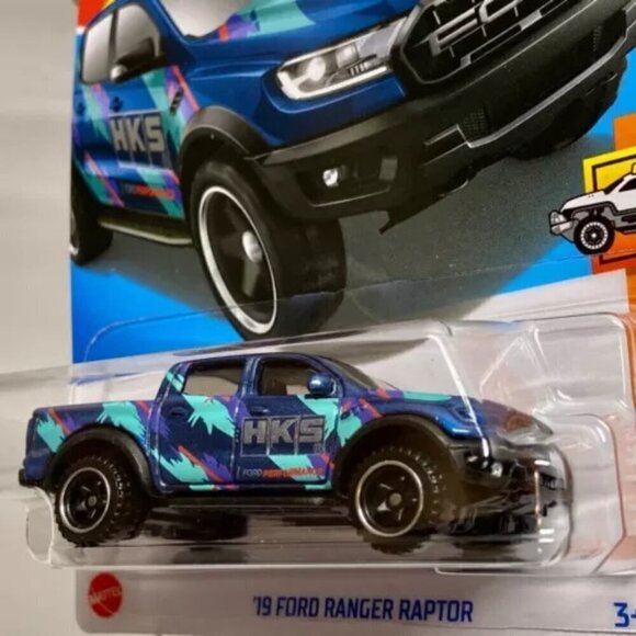 Hot Wheels '19 Ford Ranger Raptor HKS 43/250 Blue HW Hot Trucks 2/10 New 2024 - Picture 5 of 12